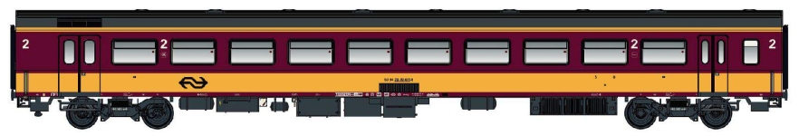 LS Models LS44262 - H0 - Personenwagen ICR 2. Kl. Benelux, NS, Ep. VI - Wagen 1